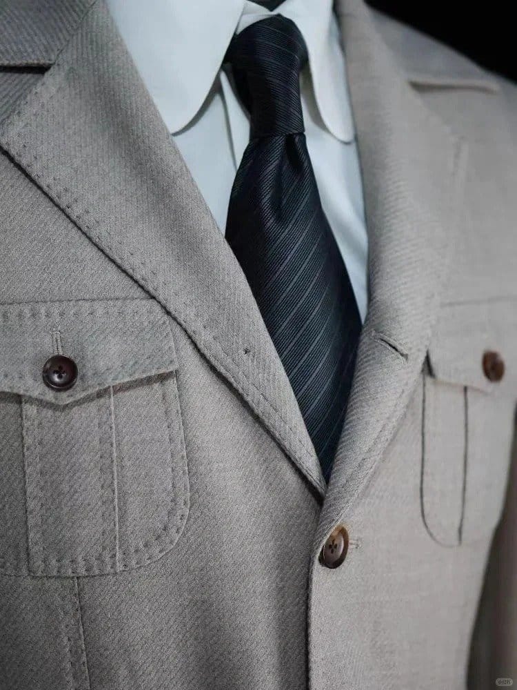 This is a detailed view of a common type of pocket, the Envelope Chest Pocket, on a garment.