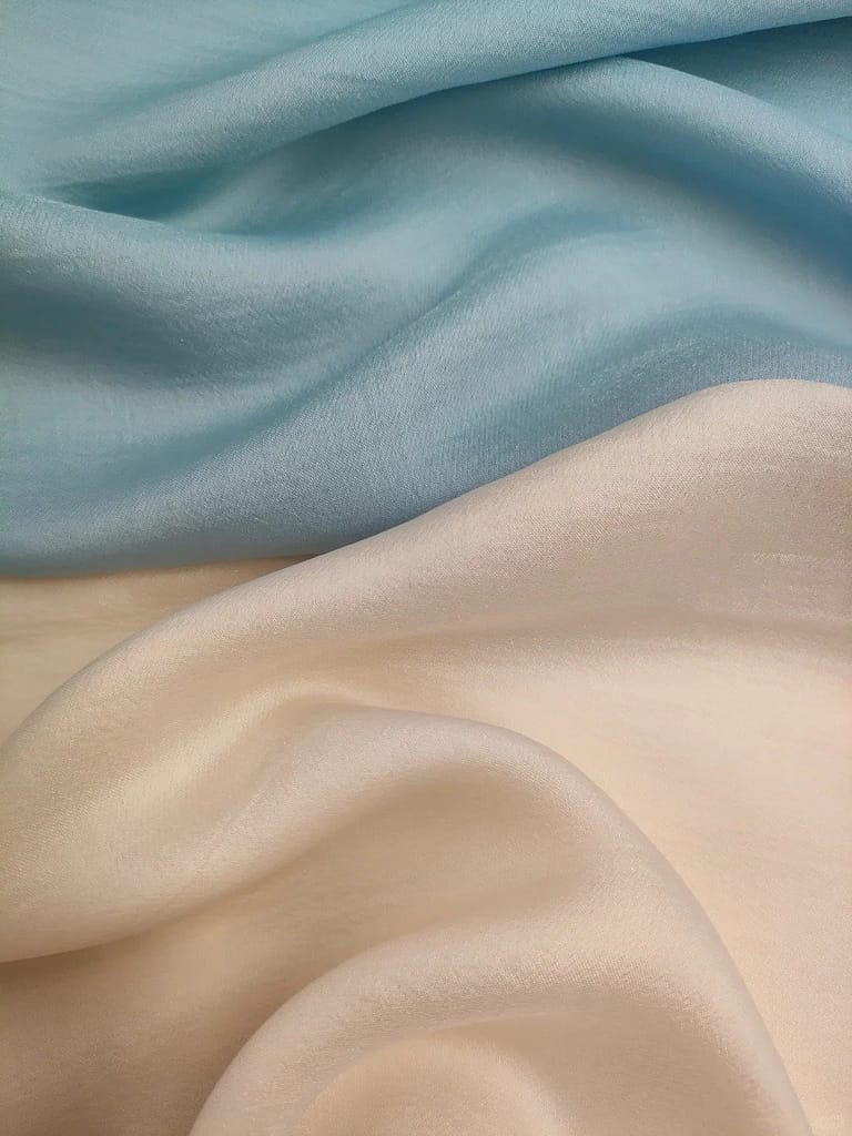 Detail of a piece of Tencel (Lyocell) fabric